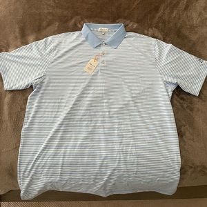 Peter Millar Crown Sport Polo, brand new with PATRON tequila logo on sleeve